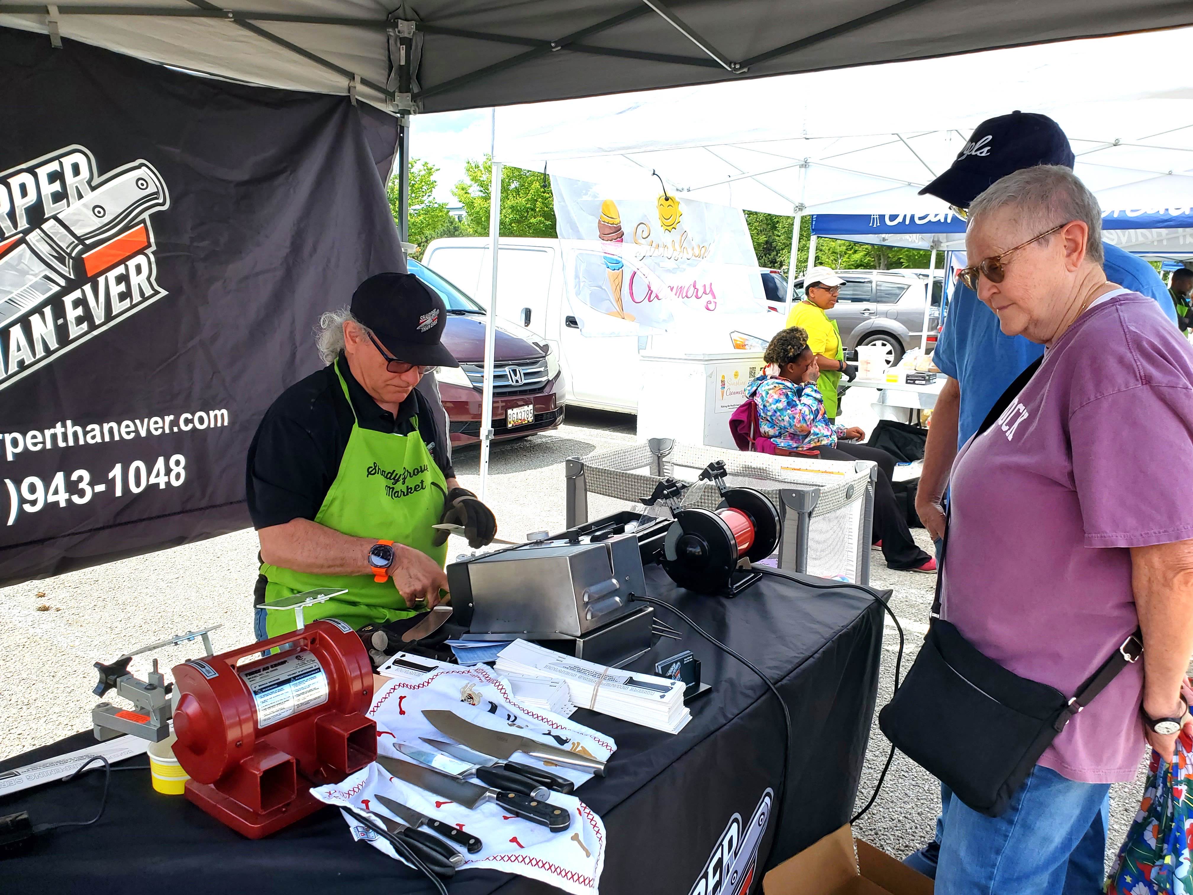 Before and after knife sharpening comparison